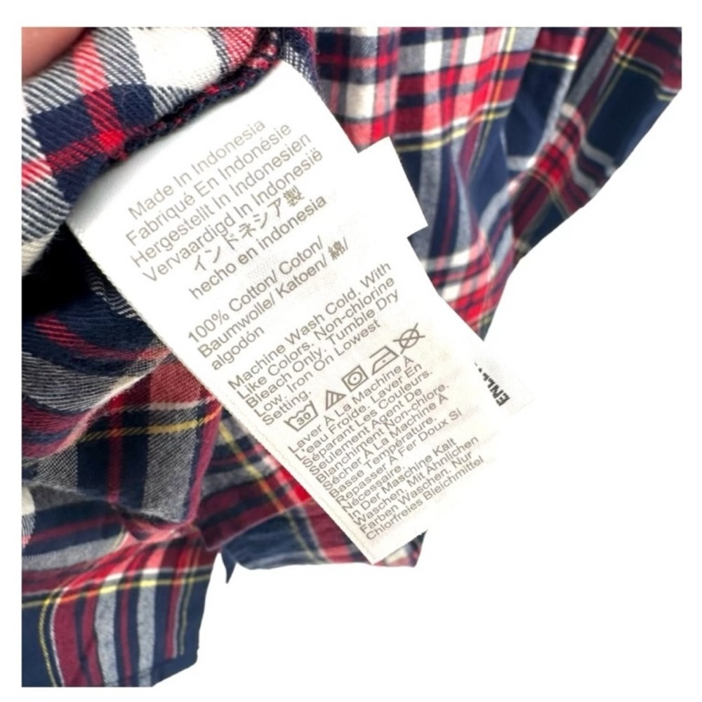 J.Crew | Women's Red & Blue Plaid‎ Flannel Shirt BC857 Size XL - Picture 10 of 12